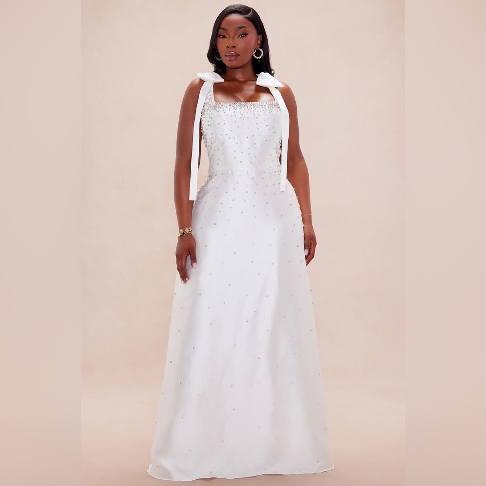 Fashion Nova Elegant White Wedding Dress